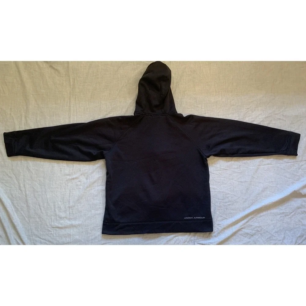 Under Armour Jacket Boys Size Small Black Full Zip‎ Hood